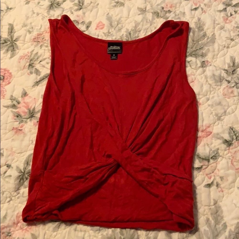 Red crop top